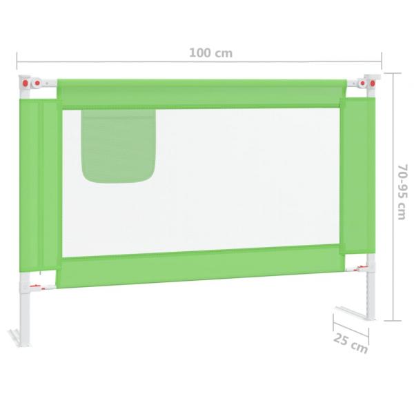 Kleinkind-Bettschutzgitter Grün 100x25 cm Stoff