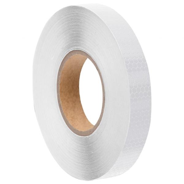 ARDEBO.de - Reflektorband Weiß 2,5 cmx50 m PVC