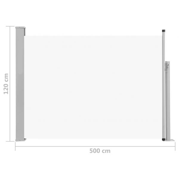 Ausziehbare Seitenmarkise 120×500 cm Creme