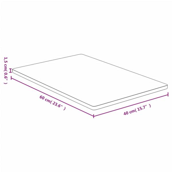 Tischplatte 40x60x1,5 cm Bambus