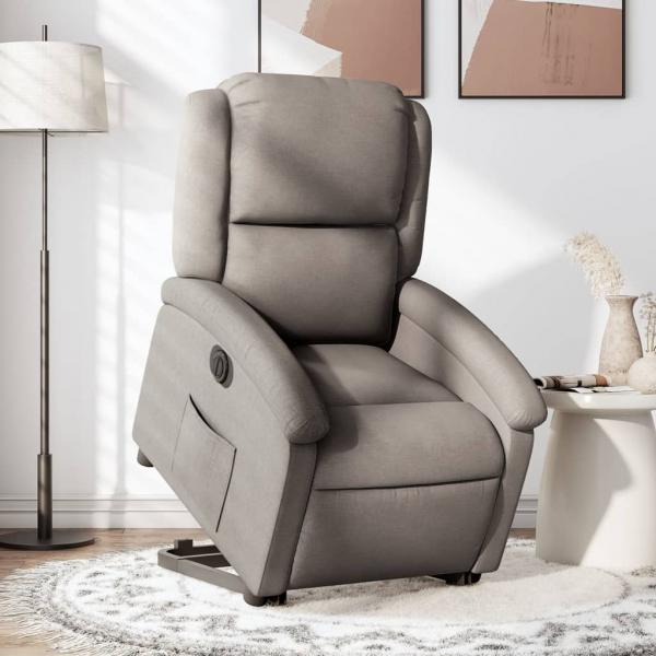 ARDEBO.de - Relaxsessel mit Aufstehhilfe Elektrisch Taupe Stoff