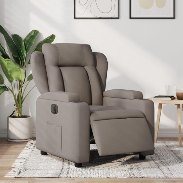 ARDEBO.de - Relaxsessel Elektrisch Taupe Stoff