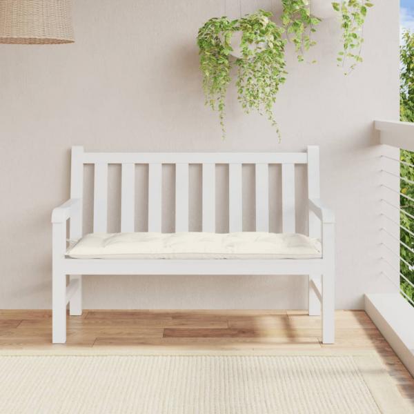 Gartenbank-Auflage Melange Creme 120x50x7 cm Stoff