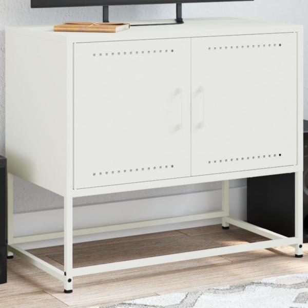 ARDEBO.de - TV-Schrank Weiß 68,5x39x60,5 cm Stahl