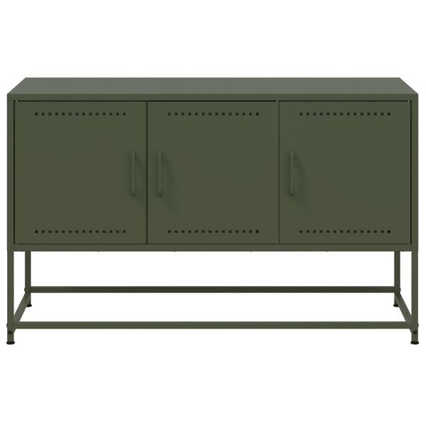 TV-Schrank Olivgrün 100,5x39x60,5 cm Stahl