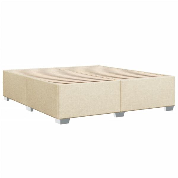 Bettgestell ohne Matratze Creme 180x200 cm Stoff