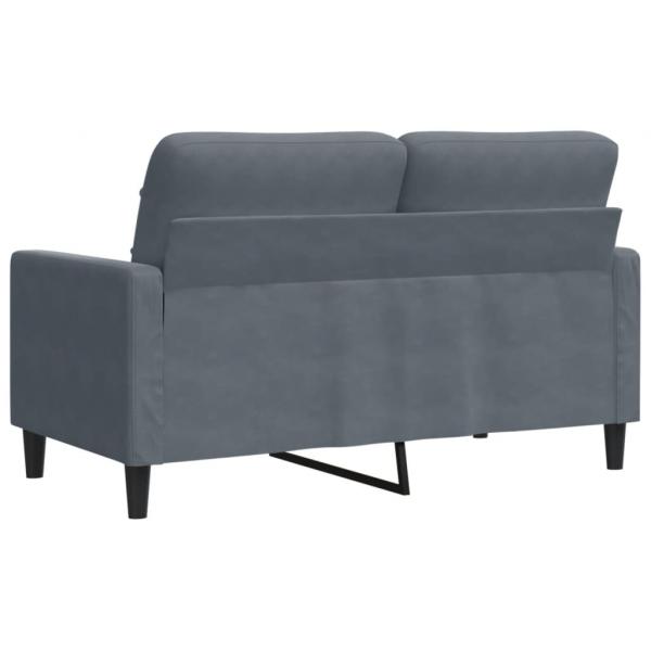 2-Sitzer-Sofa Dunkelgrau 120 cm Samt