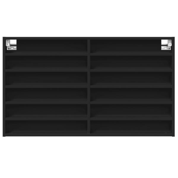 Vitrinenschrank Schwarz 100x8,5x58 cm Holzwerkstoff