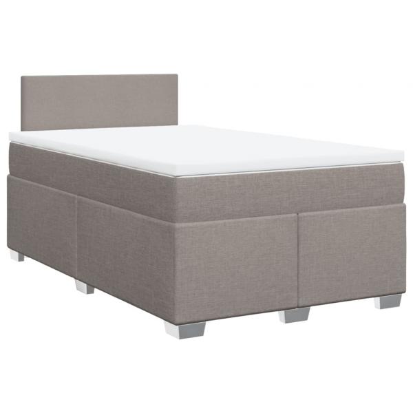 Boxspringbett mit Matratze Taupe 120x200 cm Stoff