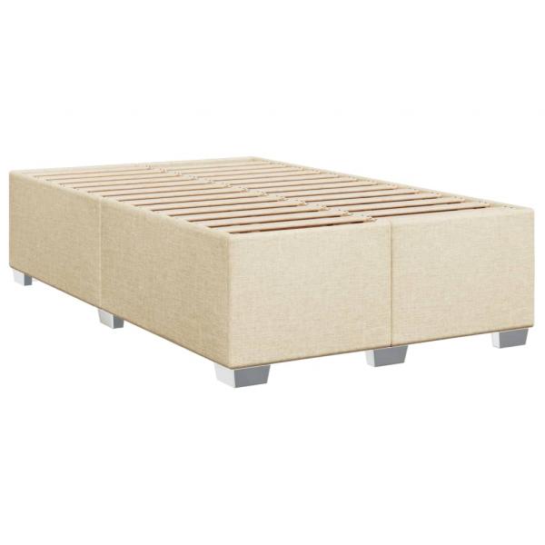 Boxspringbett mit Matratze Creme 90x200 cm Stoff