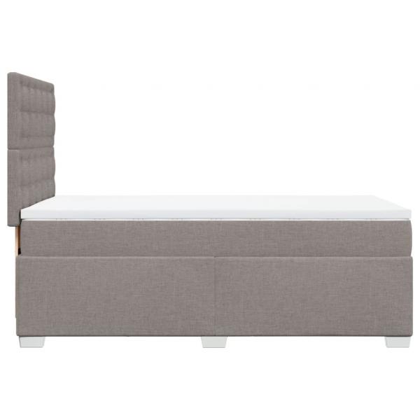 Boxspringbett mit Matratze Taupe 90x190 cm Stoff