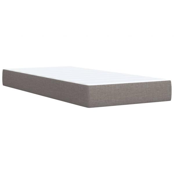 Boxspringbett mit Matratze Taupe 100x200 cm Stoff