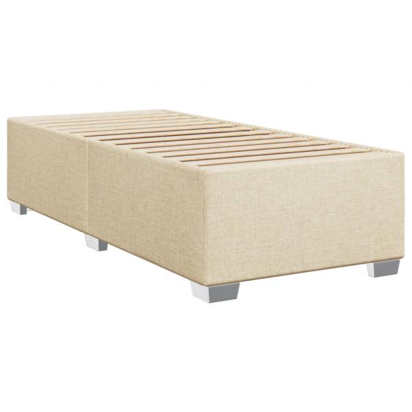 Boxspringbett mit Matratze Creme 80x200 cm Stoff