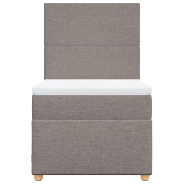 Boxspringbett mit Matratze Taupe 90x190 cm Stoff