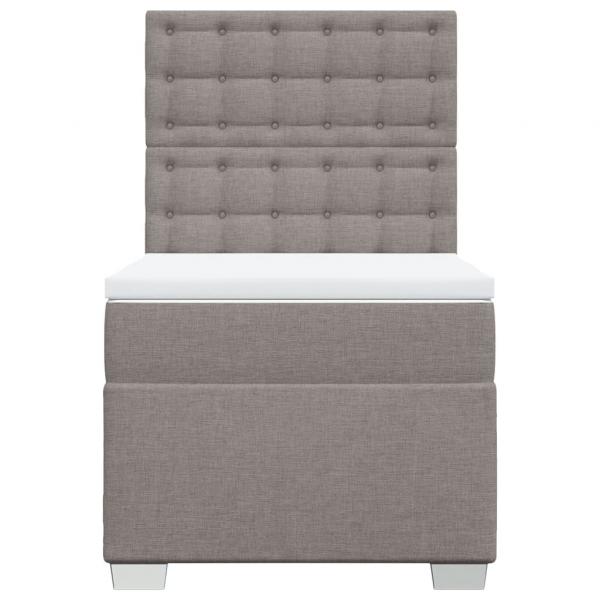 Boxspringbett mit Matratze Taupe 90x190 cm Stoff