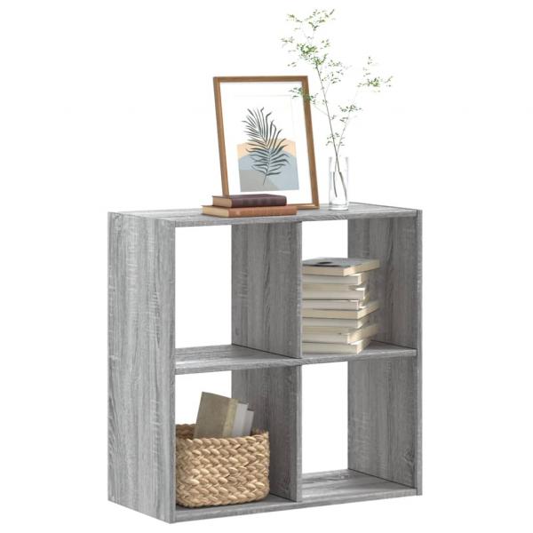 ARDEBO.de - Bücherregal Grau Sonoma 68,5x32x68,5 cm Holzwerkstoff