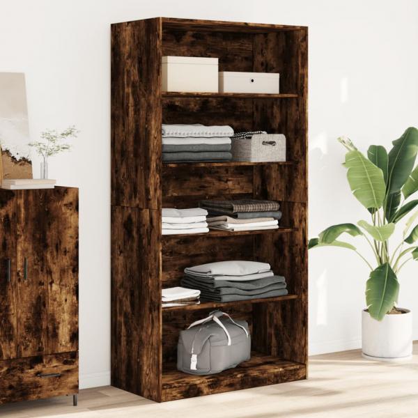 ARDEBO.de - Kleiderschrank Räuchereiche 100x50x200 cm Holzwerkstoff