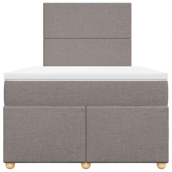 Boxspringbett mit Matratze Taupe 120x190 cm Stoff