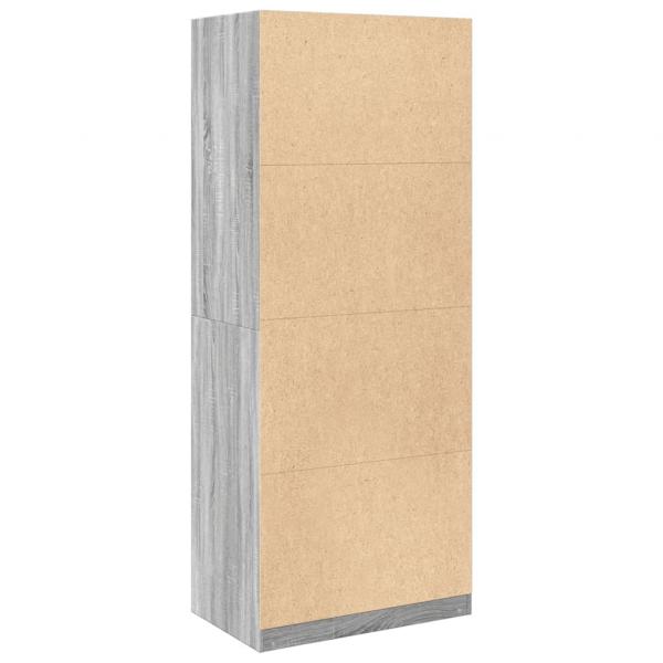 Kleiderschrank Grau Sonoma 80x50x200 cm Holzwerkstoff