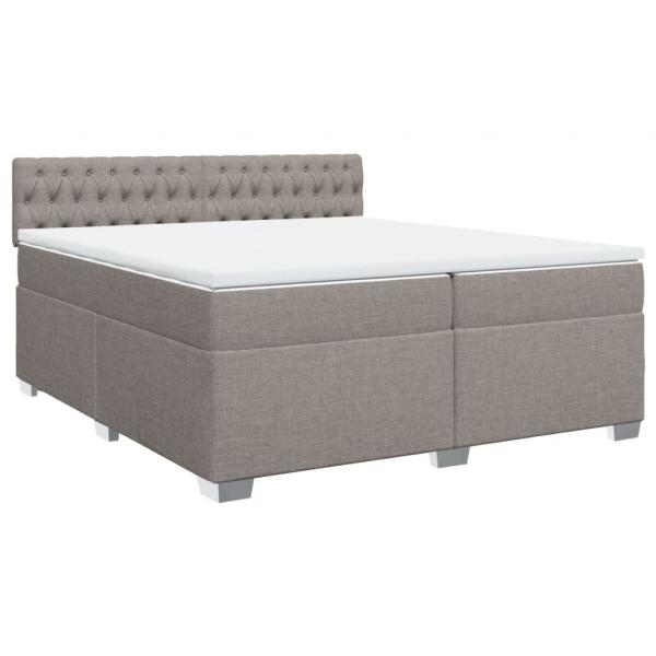 Boxspringbett mit Matratze Taupe 200x200 cm Stoff