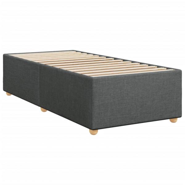 Boxspringbett mit Matratze Dunkelgrau 80x200 cm Stoff