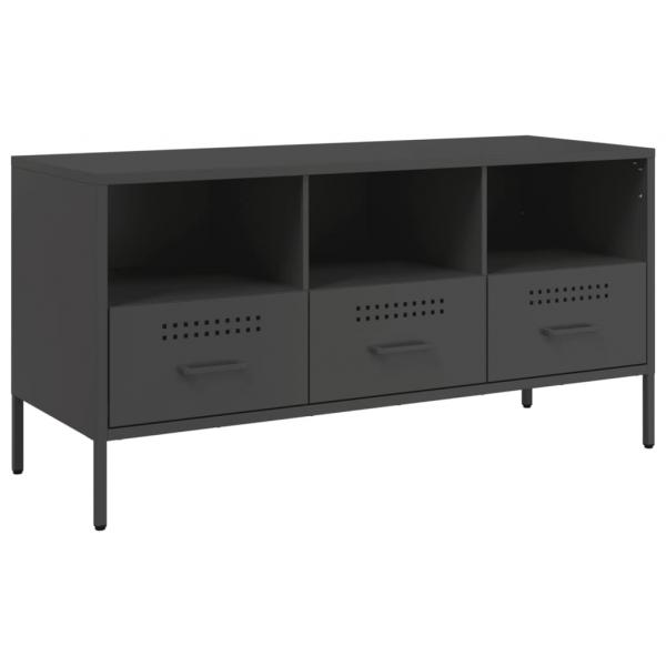 TV-Schrank Schwarz 100,5x39x50,5 cm Stahl