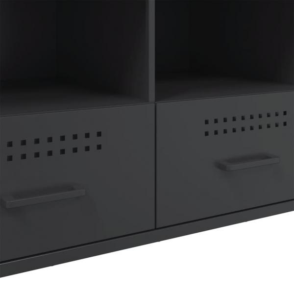 TV-Schrank Schwarz 100,5x39x50,5 cm Stahl