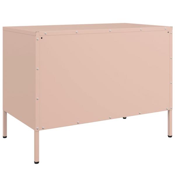 TV-Schrank Rosa 68x39x50,5 cm Stahl