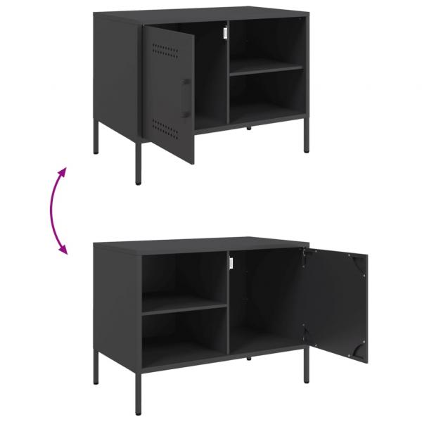 TV-Schrank Schwarz 68x39x50,5 cm Stahl