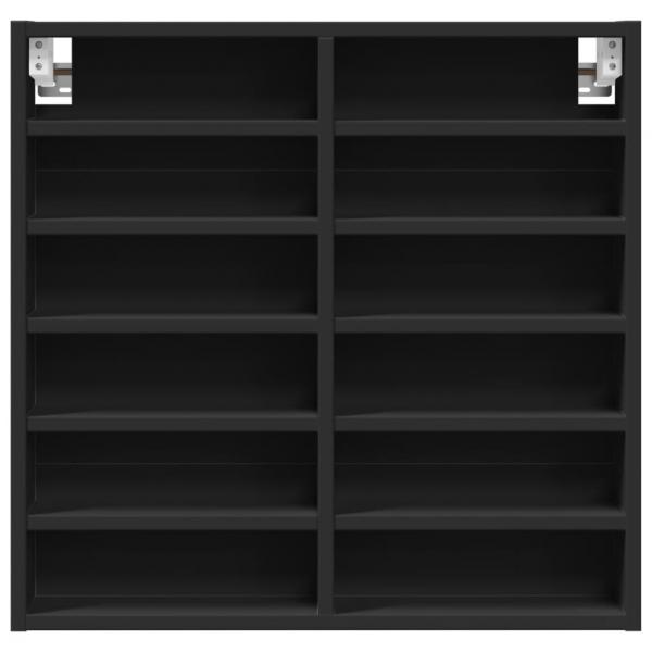 Vitrinenschrank Schwarz 60x8,5x58 cm Holzwerkstoff