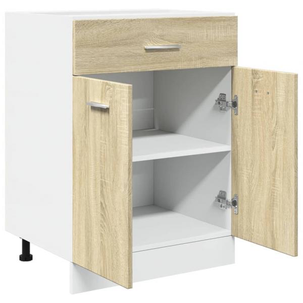 Schubunterschrank Sonoma-Eiche 60x46x81,5 cm Holzwerkstoff