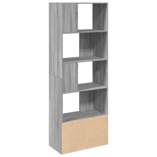 Bücherregal Grau Sonoma 70x36x189 cm Holzwerkstoff