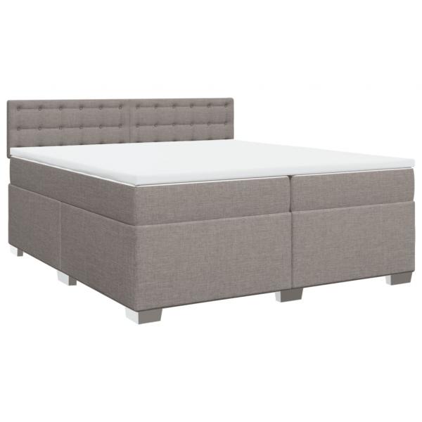 Boxspringbett mit Matratze Taupe 200x200 cm Stoff