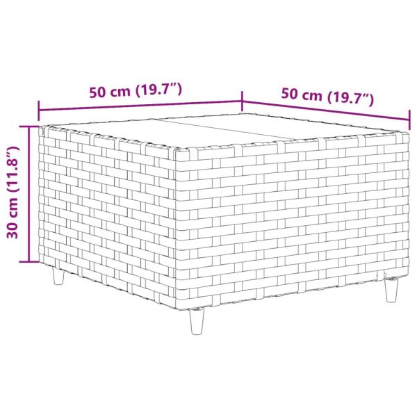 7-tlg. Garten-Lounge-Set mit Kissen Braun Poly Rattan