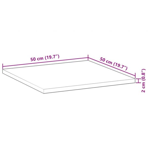 Tischplatte Quadratisch 50x50x2 cm Massivholz Akazie