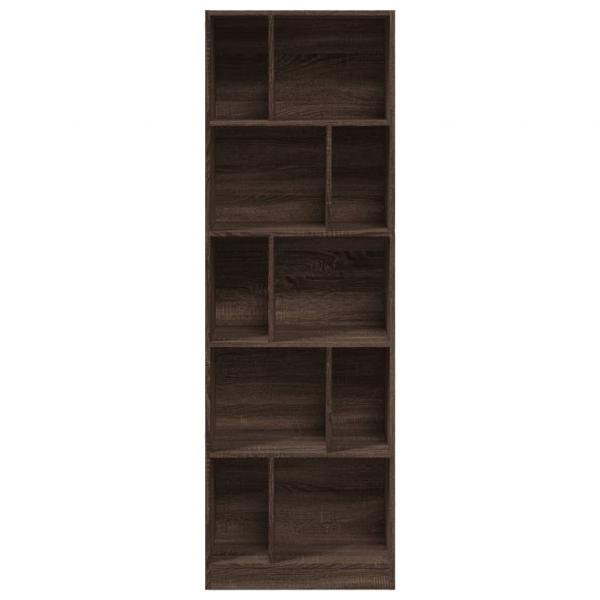 Bücherregal Braun Eichen-Optik 57x28,5x174 cm Holzwerkstoff