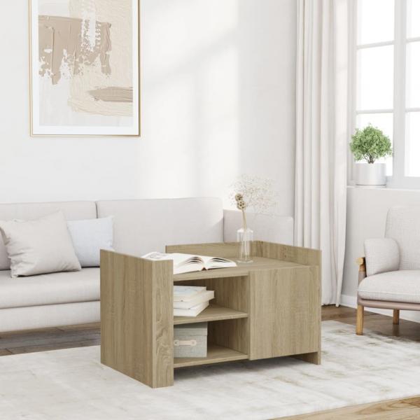 ARDEBO.de - Couchtisch Sonoma-Eiche 80x50x50 cm Holzwerkstoff