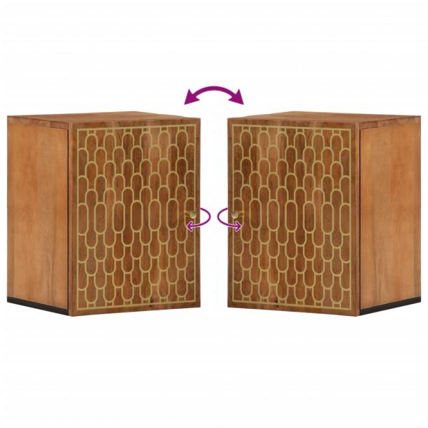 Bad-Wandschrank 38x33x48 cm Massivholz Mango