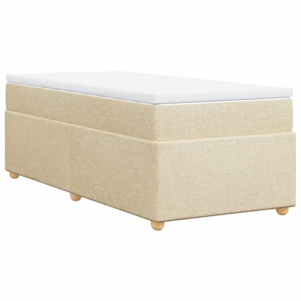 Boxspringbett mit Matratze Creme 100x200 cm Stoff