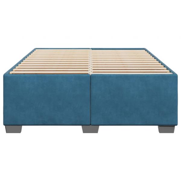 Bettgestell Blau 140x190 cm Samt