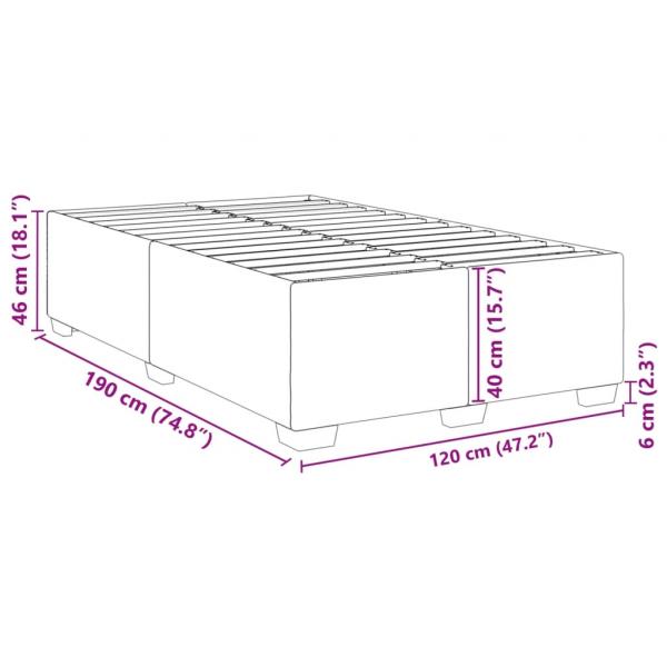 Bettgestell Schwarz 120x190 cm Samt