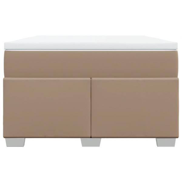 Boxspringbett Matratze Cappuccino-Braun 120x190 cm Kunstleder