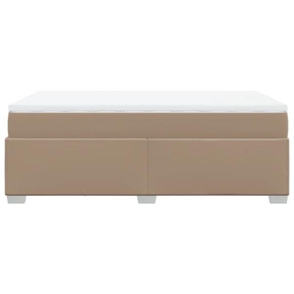 Boxspringbett Matratze Cappuccino-Braun 120x190 cm Kunstleder