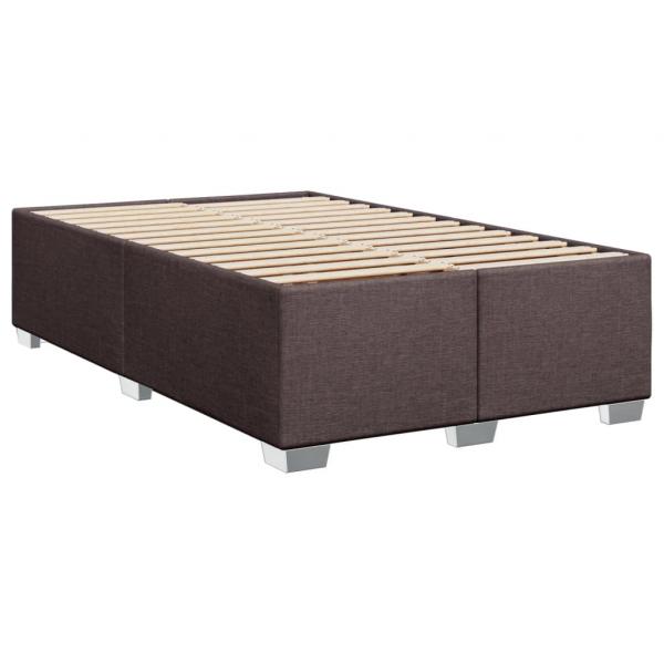 Boxspringbett mit Matratze Dunkelbraun 120x200 cm Stoff