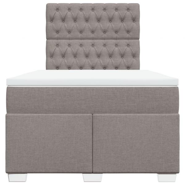 Boxspringbett mit Matratze Taupe 120x200 cm Stoff