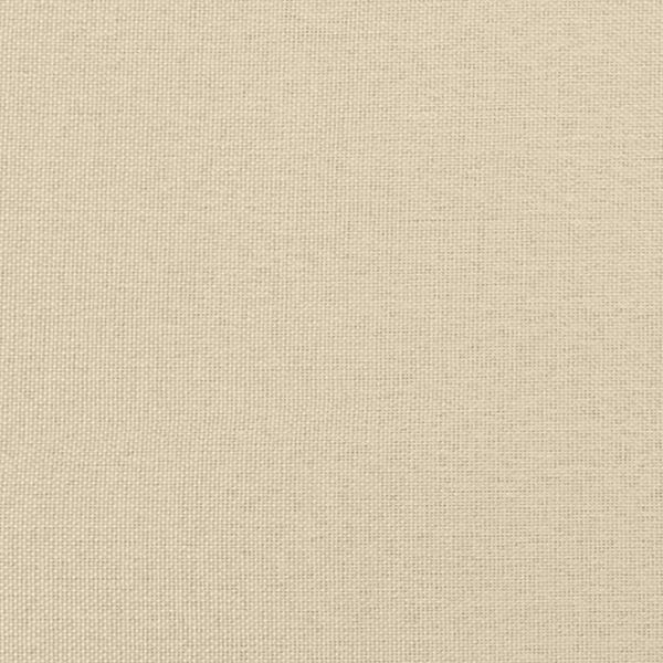 Bettgestell ohne Matratze Creme 100x200 cm Stoff