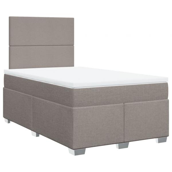 Boxspringbett mit Matratze Taupe 120x200 cm Stoff