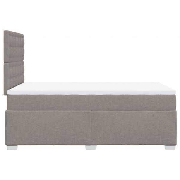 Boxspringbett mit Matratze Taupe 120x200 cm Stoff