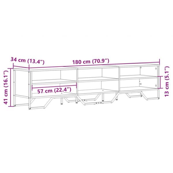 TV-Schrank Sonoma-Eiche 180x34x41 cm Holzwerkstoff