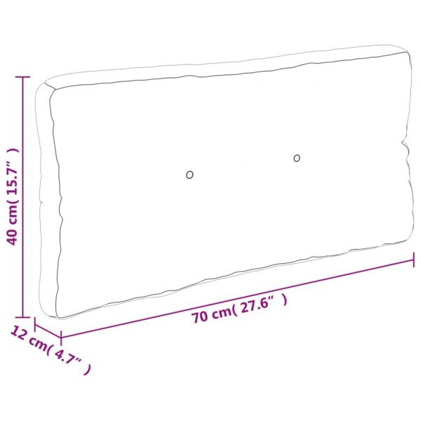 Palettenkissen Grau 70x40x12 cm Stoff